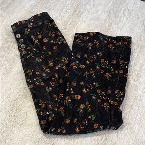 Pilcro and the Letterpress Black Floral bootcut  Jeans